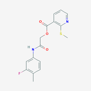 [2-(3-Fluoro-4-methylanilino)-2-oxoethyl] 2-methylsulfanylpyridine-3-carboxylate