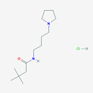 3,3-dimethyl-N-(4-(pyrrolidin-1-yl)butyl)butanamide hydrochloride