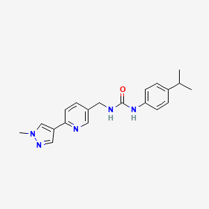 molecular formula C20H23N5O B2821841 1-(4-异丙基苯基)-3-((6-(1-甲基-1H-吡唑-4-基)吡啶-3-基)甲基)脲 CAS No. 2034609-41-9