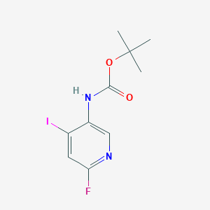 molecular formula C10H12FIN2O2 B2821843 叔丁基 N-(6-氟-4-碘吡啶-3-基)氨基甲酸酯 CAS No. 1034658-67-7