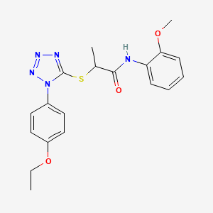 2-((1-(4-ethoxyphenyl)-1H-tetrazol-5-yl)thio)-N-(2-methoxyphenyl)propanamide