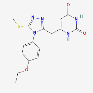 6-((4-(4-ethoxyphenyl)-5-(methylthio)-4H-1,2,4-triazol-3-yl)methyl)pyrimidine-2,4(1H,3H)-dione