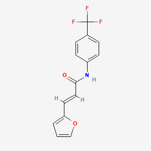 molecular formula C14H10F3NO2 B2821862 (2E)-3-(furan-2-yl)-N-[4-(trifluoromethyl)phenyl]prop-2-enamide CAS No. 477867-20-2