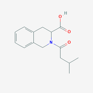 molecular formula C15H19NO3 B2821876 2-(3-甲基丁酰)-1,2,3,4-四氢异喹啉-3-羧酸 CAS No. 1103531-38-9