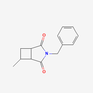 molecular formula C14H15NO2 B2821884 3-Benzyl-6-methyl-3-azabicyclo[3.2.0]heptane-2,4-dione CAS No. 2490431-93-9