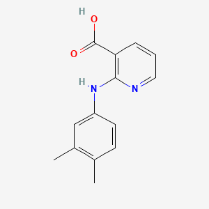 molecular formula C14H14N2O2 B2821887 2-[(3,4-Dimethylphenyl)amino]nicotinic acid CAS No. 16396-31-9; 4394-04-1