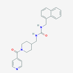 molecular formula C24H26N4O2 B2821889 1-((1-Isonicotinoylpiperidin-4-yl)methyl)-3-(naphthalen-1-ylmethyl)urea CAS No. 1396794-85-6