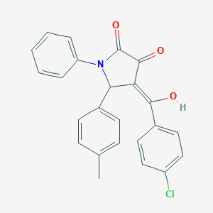 molecular formula C24H18ClNO3 B282189 4-(4-chlorobenzoyl)-3-hydroxy-5-(4-methylphenyl)-1-phenyl-1,5-dihydro-2H-pyrrol-2-one 