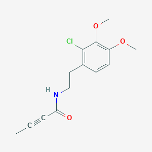 molecular formula C14H16ClNO3 B2821891 N-[2-(2-Chloro-3,4-dimethoxyphenyl)ethyl]but-2-ynamide CAS No. 2411298-51-4
