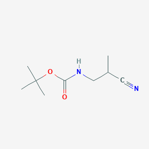 molecular formula C9H16N2O2 B2821892 叔丁基 N-(2-氰基-2-甲基乙基)碳酸酯 CAS No. 351029-70-4