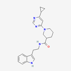 N-(2-(1H-indol-3-yl)ethyl)-1-(6-cyclopropylpyrimidin-4-yl)piperidine-3-carboxamide