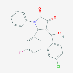 molecular formula C23H15ClFNO3 B282190 4-(4-chlorobenzoyl)-5-(3-fluorophenyl)-3-hydroxy-1-phenyl-1,5-dihydro-2H-pyrrol-2-one 