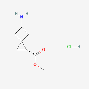 B2821902 Methyl (2R)-5-aminospiro[2.3]hexane-2-carboxylate;hydrochloride CAS No. 2248298-01-1