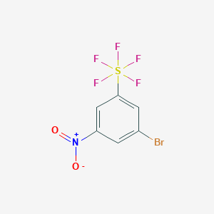 molecular formula C6H3BrF5NO2S B2821905 1-Pentafluorosulfanyl-3-bromo-5-nitrobenzene CAS No. 871507-63-0