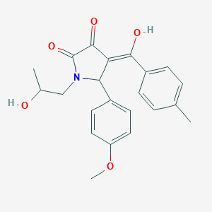 molecular formula C22H23NO5 B282191 3-hydroxy-1-(2-hydroxypropyl)-5-(4-methoxyphenyl)-4-(4-methylbenzoyl)-1,5-dihydro-2H-pyrrol-2-one 
