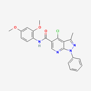 4-chloro-N-(2,4-dimethoxyphenyl)-3-methyl-1-phenyl-1H-pyrazolo[3,4-b]pyridine-5-carboxamide