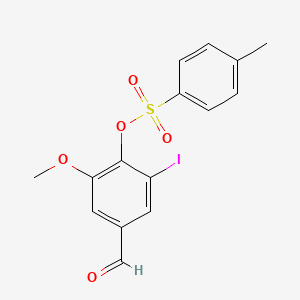 molecular formula C15H13IO5S B2821918 4-Formyl-2-iodo-6-methoxyphenyl 4-methylbenzenesulfonate CAS No. 634592-87-3