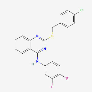 2-[(4-chlorophenyl)methylsulfanyl]-N-(3,4-difluorophenyl)quinazolin-4-amine