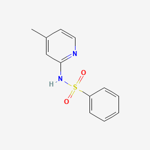 molecular formula C12H12N2O2S B2821922 N-(4-Methyl-2-pyridyl)benzenesulfonamide CAS No. 53472-20-1; 870812-95-6