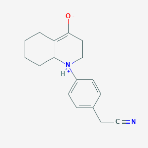 molecular formula C17H20N2O B2821926 2-[4-(5-Hydroxy-2-azabicyclo[4.4.0]dec-5-en-2-yl)phenyl]ethanenitrile CAS No. 1305261-70-4