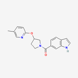 (1H-indol-6-yl)(3-((5-methylpyridin-2-yl)oxy)pyrrolidin-1-yl)methanone