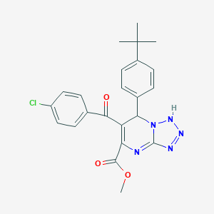 molecular formula C23H22ClN5O3 B282193 methyl 7-(4-tert-butylphenyl)-6-(4-chlorobenzoyl)-1,7-dihydrotetrazolo[1,5-a]pyrimidine-5-carboxylate 