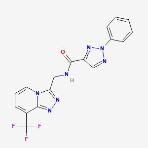 2-phenyl-N-((8-(trifluoromethyl)-[1,2,4]triazolo[4,3-a]pyridin-3-yl)methyl)-2H-1,2,3-triazole-4-carboxamide