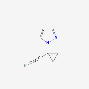 molecular formula C8H8N2 B2821934 1-(1-Ethynylcyclopropyl)pyrazole CAS No. 2503205-75-0