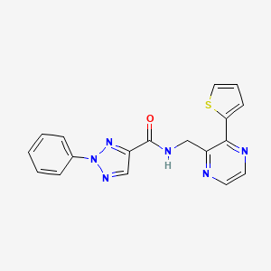 2-phenyl-N-((3-(thiophen-2-yl)pyrazin-2-yl)methyl)-2H-1,2,3-triazole-4-carboxamide