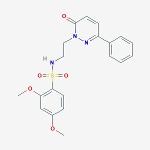 molecular formula C20H21N3O5S B2821941 2,4-dimethoxy-N-(2-(6-oxo-3-phenylpyridazin-1(6H)-yl)ethyl)benzenesulfonamide CAS No. 921550-30-3