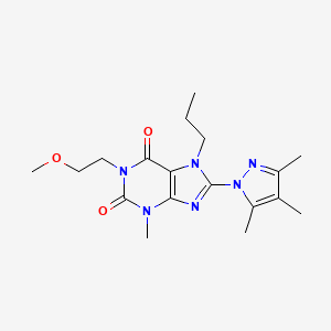 1-(2-Methoxyethyl)-3-methyl-7-propyl-8-(3,4,5-trimethylpyrazolyl)-1,3,7-trihyd ropurine-2,6-dione