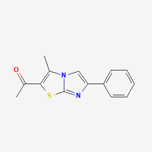 molecular formula C14H12N2OS B2821968 1-(3-Methyl-6-phenylimidazo[2,1-b][1,3]thiazol-2-yl)ethanone CAS No. 107922-02-1
