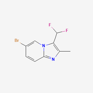 molecular formula C9H7BrF2N2 B2821969 6-Bromo-3-(difluoromethyl)-2-methylimidazo[1,2-a]pyridine CAS No. 2117461-99-9