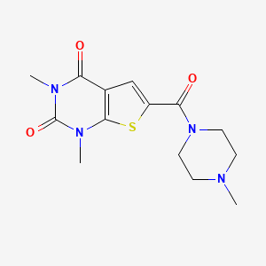 1,3-dimethyl-6-(4-methylpiperazine-1-carbonyl)thieno[2,3-d]pyrimidine-2,4(1H,3H)-dione