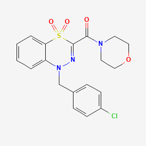 molecular formula C19H18ClN3O4S B2821974 (1-(4-chlorobenzyl)-4,4-dioxido-1H-benzo[e][1,3,4]thiadiazin-3-yl)(morpholino)methanone CAS No. 1251678-02-0