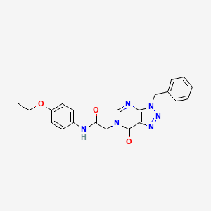molecular formula C21H20N6O3 B2821975 2-(3-benzyl-7-oxo-3,7-dihydro-6H-[1,2,3]triazolo[4,5-d]pyrimidin-6-yl)-N-(4-ethoxyphenyl)acetamide CAS No. 892468-46-1
