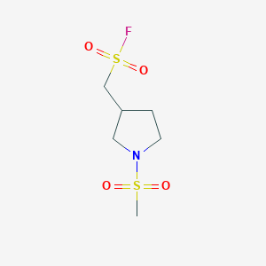 molecular formula C6H12FNO4S2 B2821978 (1-Methylsulfonylpyrrolidin-3-yl)methanesulfonyl fluoride CAS No. 2138419-57-3