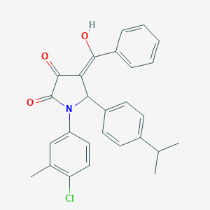 molecular formula C27H24ClNO3 B282198 4-benzoyl-1-(4-chloro-3-methylphenyl)-3-hydroxy-5-(4-isopropylphenyl)-1,5-dihydro-2H-pyrrol-2-one 