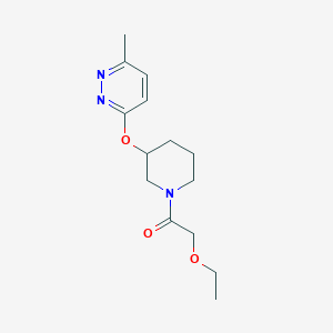 molecular formula C14H21N3O3 B2821981 2-Ethoxy-1-(3-((6-methylpyridazin-3-yl)oxy)piperidin-1-yl)ethanone CAS No. 2034502-13-9