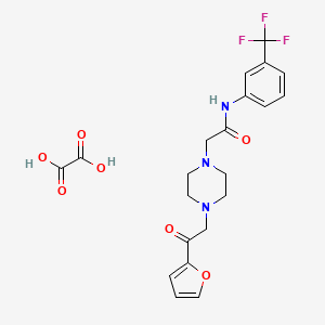 2-(4-(2-(furan-2-yl)-2-oxoethyl)piperazin-1-yl)-N-(3-(trifluoromethyl)phenyl)acetamide oxalate