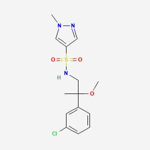 N-(2-(3-chlorophenyl)-2-methoxypropyl)-1-methyl-1H-pyrazole-4-sulfonamide