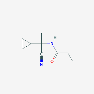 molecular formula C9H14N2O B2821985 N-(1-cyano-1-cyclopropylethyl)propanamide CAS No. 1110872-66-6