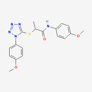 N-(4-methoxyphenyl)-2-{[1-(4-methoxyphenyl)-1H-tetrazol-5-yl]sulfanyl}propanamide