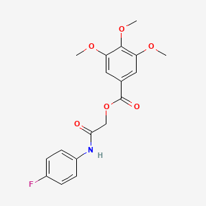 molecular formula C18H18FNO6 B2821991 [2-(4-Fluoroanilino)-2-oxoethyl] 3,4,5-trimethoxybenzoate CAS No. 386262-78-8