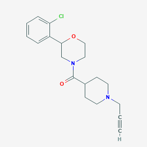 2-(2-Chlorophenyl)-4-[1-(prop-2-yn-1-yl)piperidine-4-carbonyl]morpholine