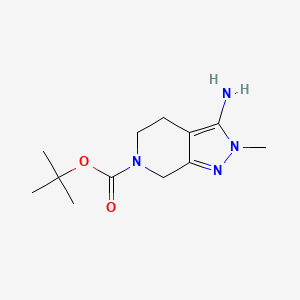 molecular formula C12H20N4O2 B2821996 tert-Butyl 3-amino-2-methyl-2H,4H,5H,6H,7H-pyrazolo[3,4-c]pyridine-6-carboxylate CAS No. 1784047-01-3