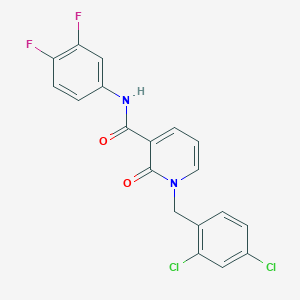 molecular formula C19H12Cl2F2N2O2 B2822000 1-(2,4-dichlorobenzyl)-N-(3,4-difluorophenyl)-2-oxo-1,2-dihydropyridine-3-carboxamide CAS No. 941953-49-7