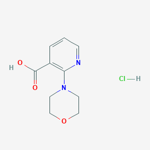 molecular formula C10H13ClN2O3 B2822001 2-Morpholinonicotinic acid hydrochloride CAS No. 59025-45-5