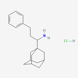 molecular formula C19H28ClN B2822014 1-(1-Adamantyl)-3-phenylpropan-1-amine;hydrochloride CAS No. 2260931-63-1
