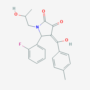 5-(2-fluorophenyl)-3-hydroxy-1-(2-hydroxypropyl)-4-(4-methylbenzoyl)-1,5-dihydro-2H-pyrrol-2-one